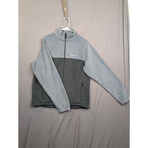 Columbia Jacket Men's Medium Black Gray Fleece Sweater